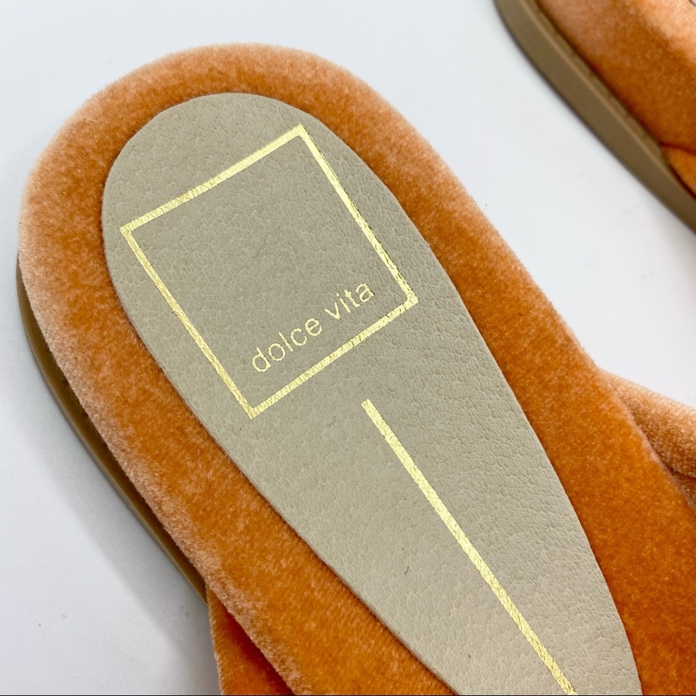 Dolce Vita Golda Knotted Blush Velvet Slipper - Picture 13 of 15